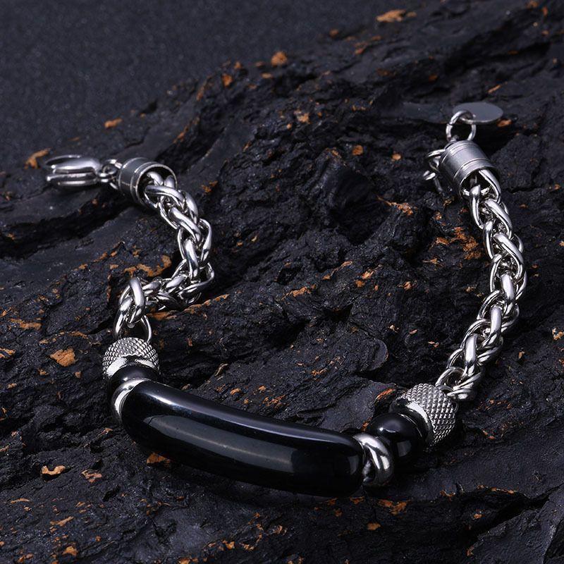 Hip-Hop Handschmuck Kette Spleißung Reiner Natürlicher Tigerauge Stein Herren Armband Schmuck