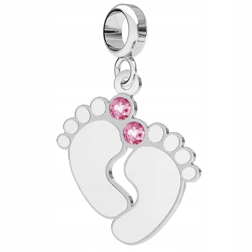 Silver Baby Feet Charm With Baby Feet 925 Silver