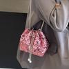 Fashion personalized sequined bucket bag shoulder bag trendy messenger dinner bag