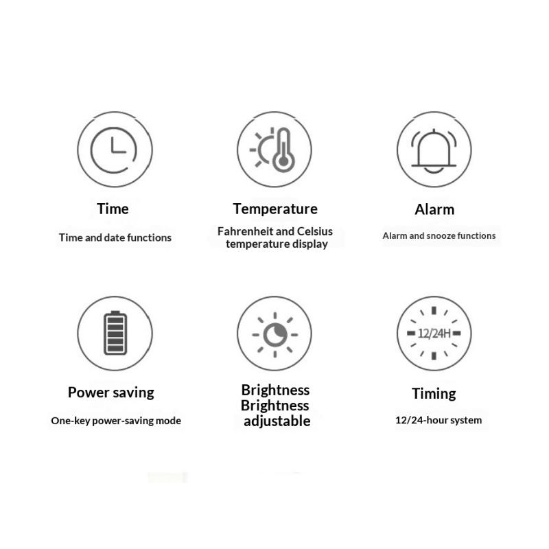 Led Digital Alarm Clock Projection Clock With 180°Rotatable Projector Mirror Large Screen Projection Clock For Home Office Table