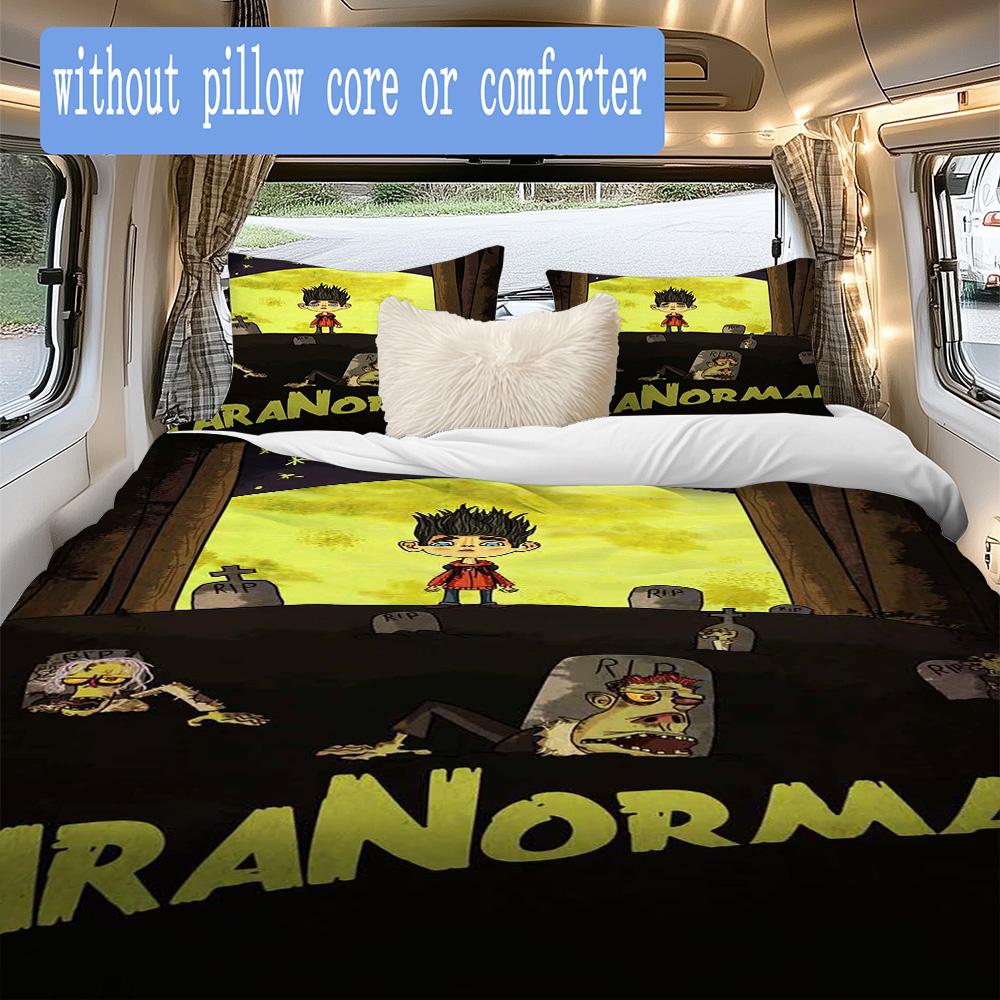 ParaNorman Pattern Bedding,Quilt Set Quilt Cover Pillowcase Home Birthday Gift (1*duvet cover+2*pillowcase,without core)DSJT0925366