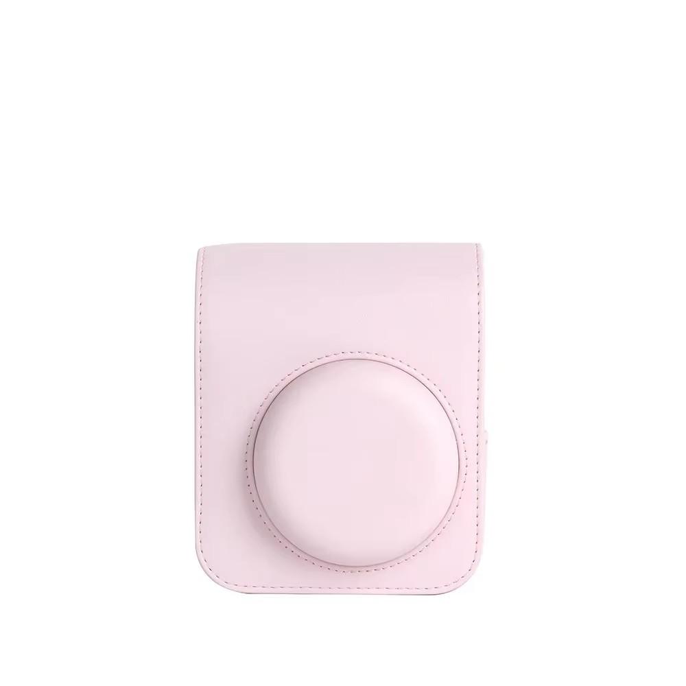 Instax Mini 12 Kamera Kılıfı PU Deri Yumuşak Koruyucu Kılıf Fujifilm Film Kamera Çantası için Omuz Askılı Seyahat Çantası