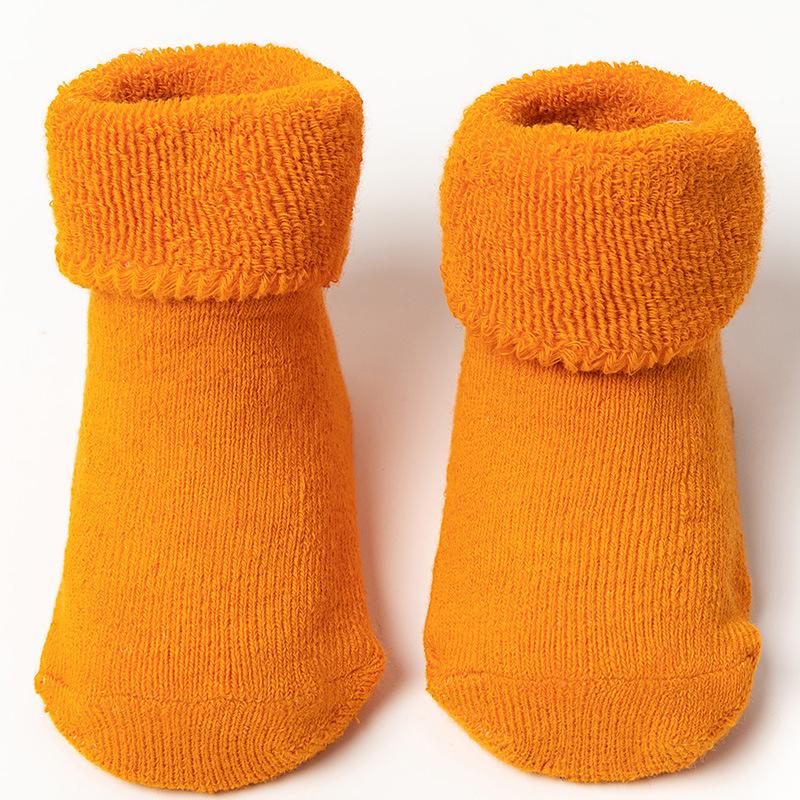 Winter Newborn Baby Floor Socks Plus Cotton Loop Thickening Infant Kids Warm Anti-slip Socks for Toddler Girls Boys