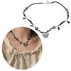 Fashion Metal Dragonflies Pendant Necklace Y2K Black Beads Chain Statement Choker Necklace for Women Club Punk Jewelry