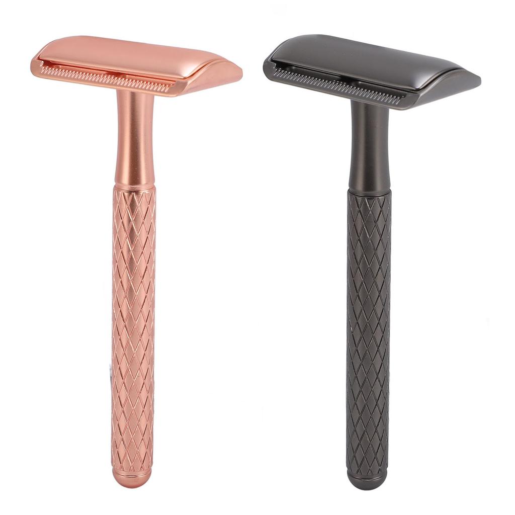 Double Sided Shave Tool Manual Alloy Non Slip Long Handle Safety Shaving Tool with Cutter Refills fo