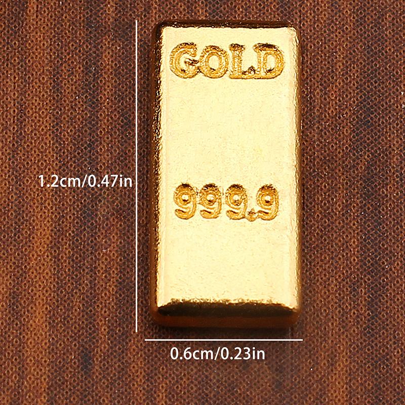 50pcs/set Dollhouse Miniature Gold Bars Model For Doll House Decor Kids Pretend Play Toys Gift