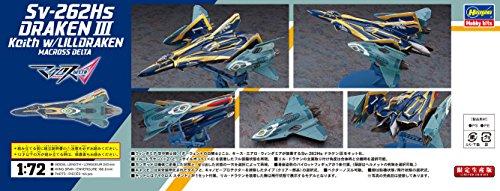 Hasegawa Macross Series Macross Delta Sv-262Hs Draken 3 Keith Custom with Lil' Draken 1/72 Scale Plastic Model Kit 65837