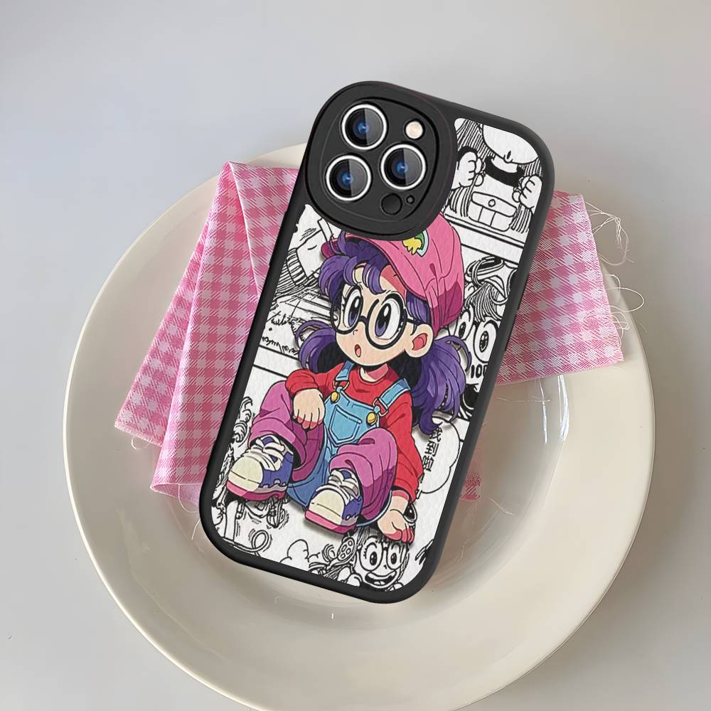 Cartoon Dr Slump Arale Phone Case For IPhone 16 15 14 13 12 11 Pro Max Plus Shockproof Leather Cover