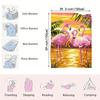 Soft & Cozy Flannel Flamingo Print Throw Blanket - Versatile for Napping, Sofa Lounging