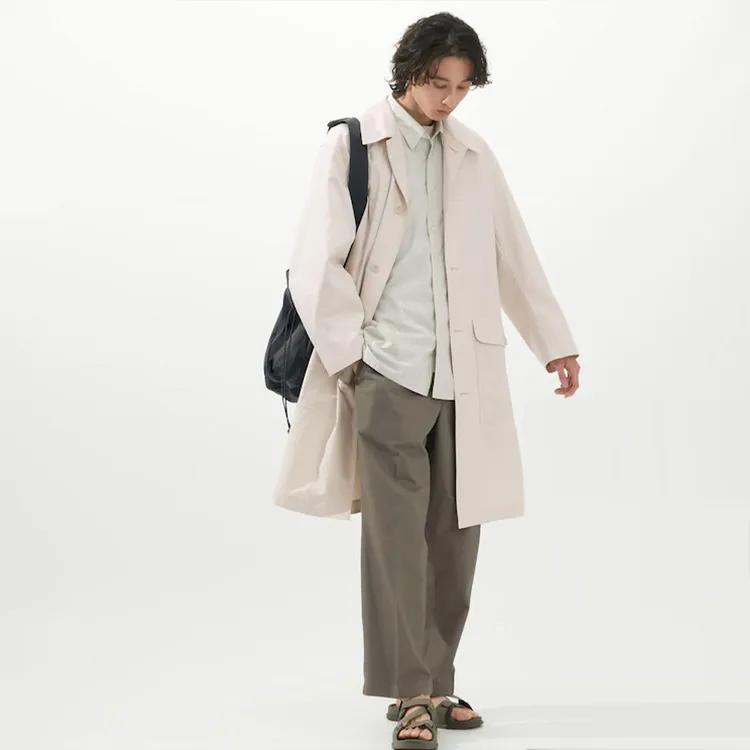 UNIQLO U Trench Coat Men's Lead Gray (Unisex) Trench Coats 457988 06