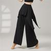 Women Wide Leg Loose Dance Pants Breathable Drapey Folk Dance Classical Training Costumes High Waist Long Trousers
