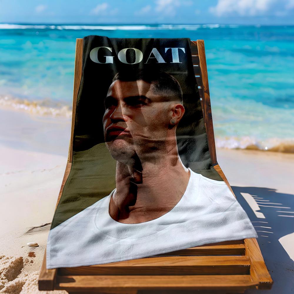 Cristiano Ronaldo Beach Towel Quickdry Soft Microfiber Comfortable Lightweight Suitable For Swimming Gym Camping Yoga Vacation