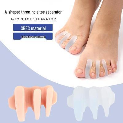Silicone Hallux Valgus Corrector & Toe Separator with Three-Hole Design, Wearable In Shoes