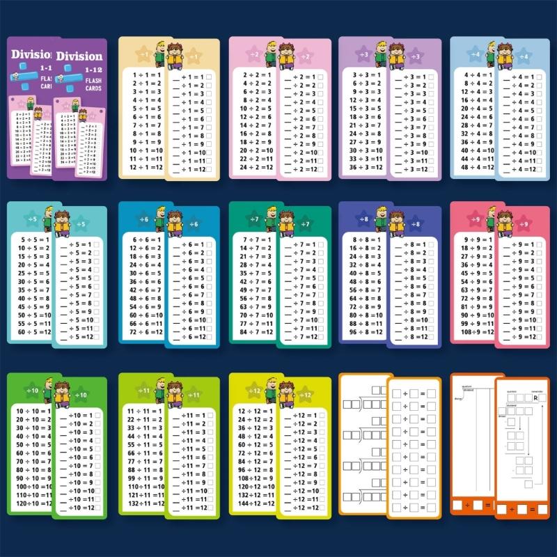 Mathematical Operations Exercise Flashcards Erasable Math Study Cards Kid Early Learning Study Card for Preschooler