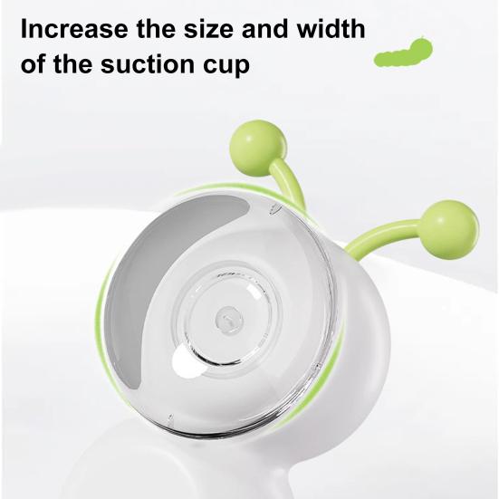 Yousheng Interactive Caterpillar Cat Toy Rechargeable Motion Activated Whack-a-Mole Toy with Suction Cup Automatic Fluffy Cat Teaser with 2 Tails