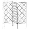 Black Metal Wire Lattice Grid Vines Climbing Trellis Panels Garden Plants Vines Flower Support Frame Decorative Fences