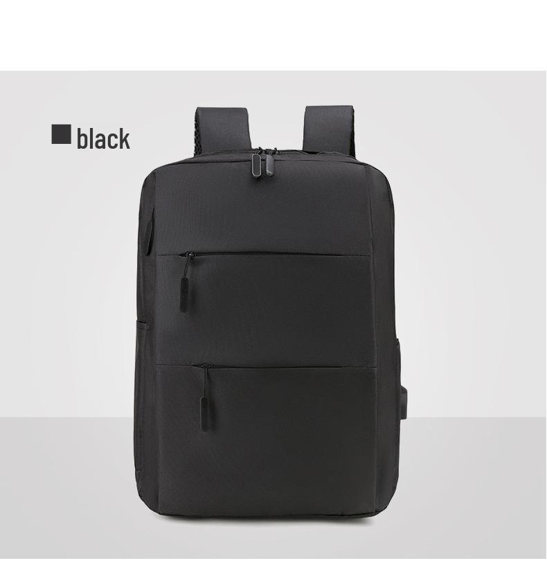 Men's Large-Capacity Logo Backpack: Simple, Fashionable Business & Casual Laptop Bag