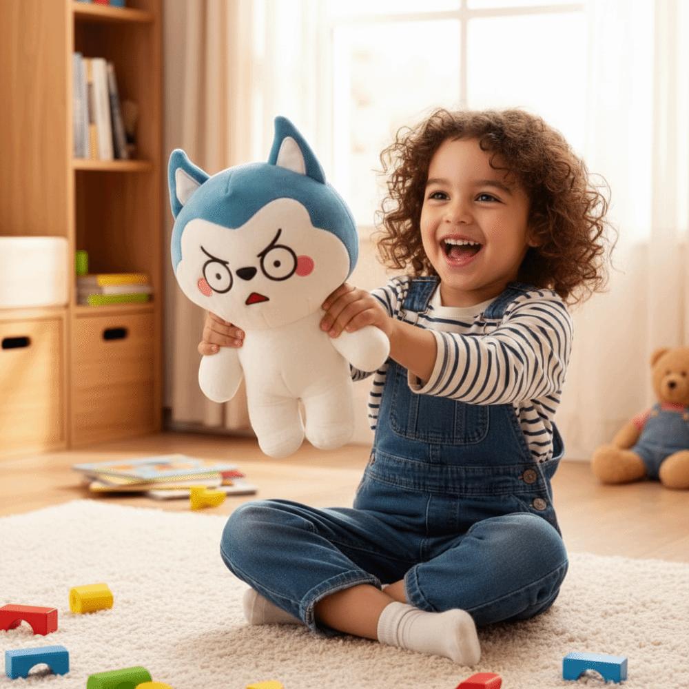 Soft Material HuskyLang Stuffed Doll Adorable Style Stuffed Animal Pillow Birthday Gift