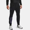 Under Armour Purple Logo Tapered Sweatpants Men Bottoms Black 1360731-003