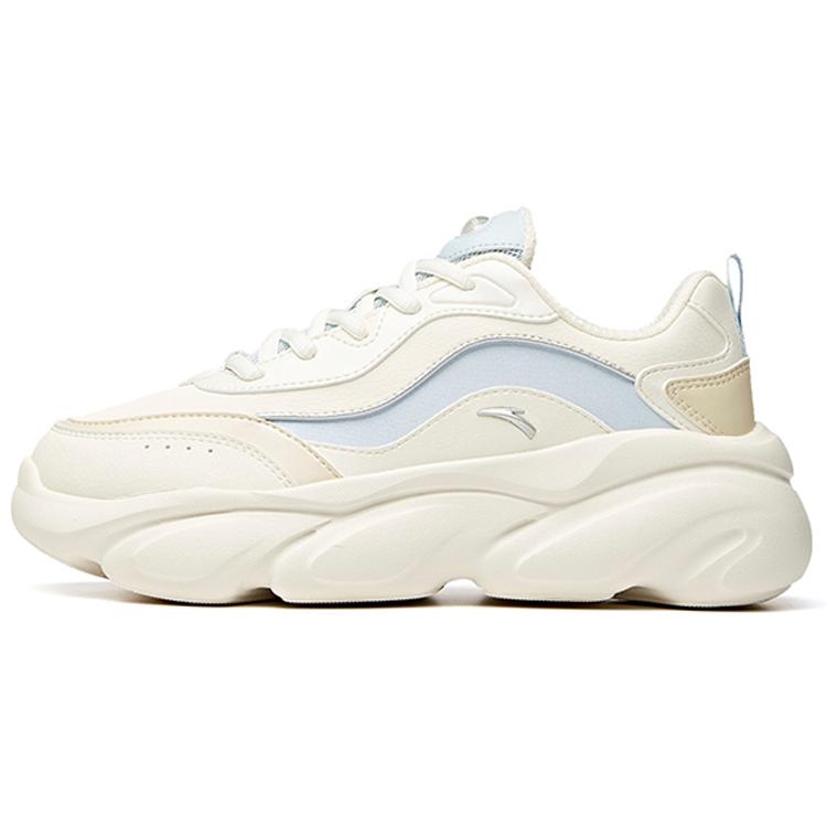 Anta Cat Paw Cushioning Slip Resistant Low top Chunky Sneakers Women's White Blue 922048894-3