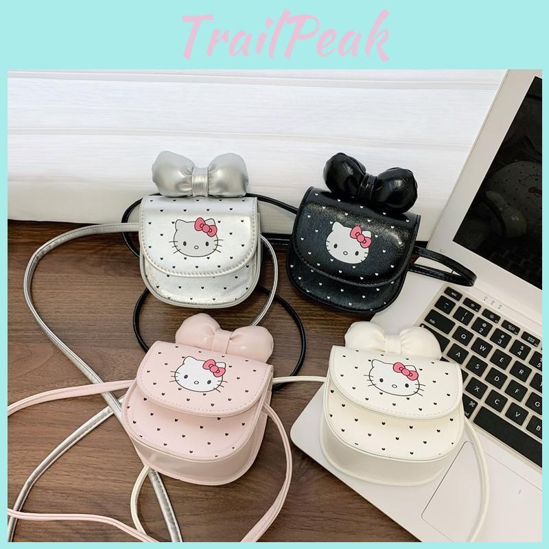 Print Kids Cartoon Mini Crossbody Bag With Bow Design For Toddlers