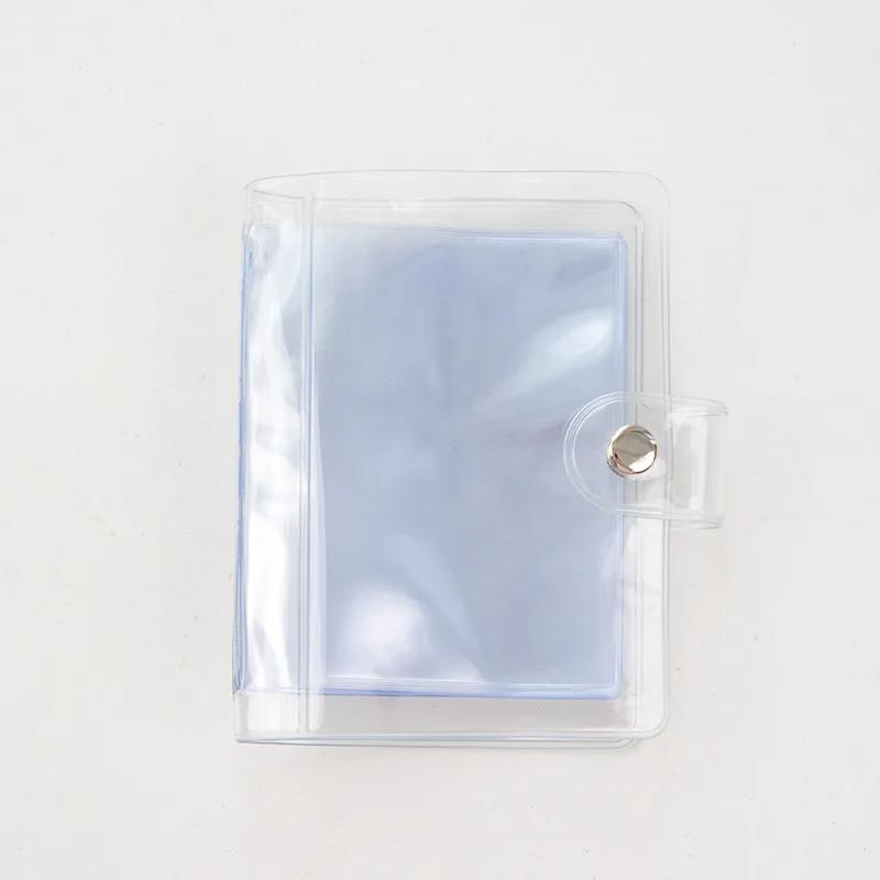 Cute Mini 3 Inch Transparent Instax Mini Album Sequin Jelly Color Photocard Holder 32 Photos Business Card Bag