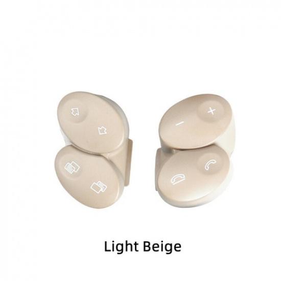 2pcs Car Front Steering Wheel Button Rubber Cover Trim For Benz E W211 2006-2008