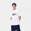 Carhartt WIP FW24 S/S Brush WIP T-Shirt Loose Fit Letter Print Crew Neck Short Sleeve T-Shirt Men T-Shirts I033952-02-XX