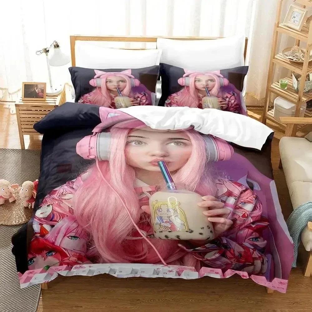 Luxury New 3D Print Belle Delphine Comfortable Duvet Quilt Cover Pillowcase Bedding Set Children Bedroom Decoration Home Textile