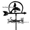 Weather Vane Ornament: Outdoor Wrought Iron Spray-Painted Roof Decoration Metal Craft