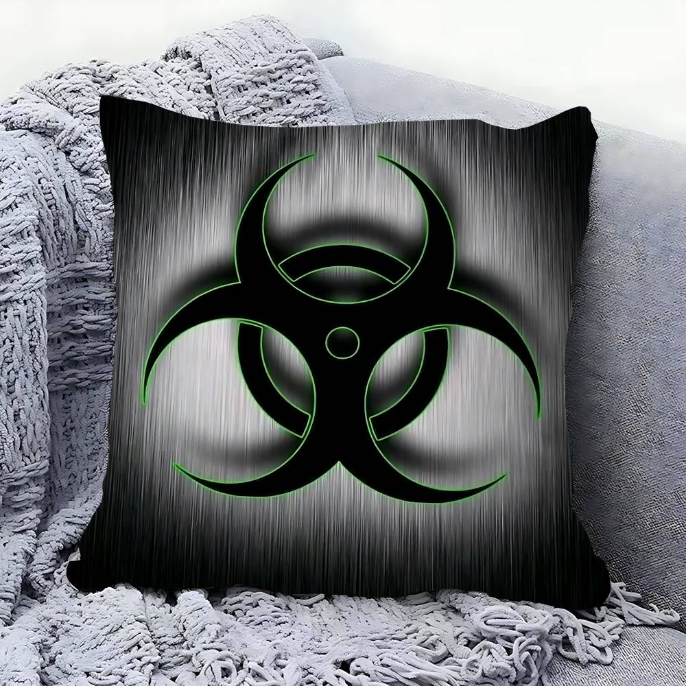 LOGO B-BIOHAZARD Pillow Gift Home Office Decoration Bedroom Sofa Car Cushion Cover Case 45x45