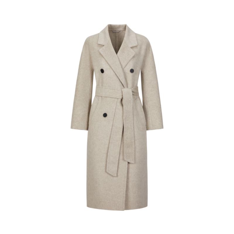 Jiu Zi Anna Kou Relaxed Luxury Wool Blend Double-Faced Coat