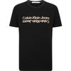 Casual Commuter Reversible Shadow Print Slim Fit Crew Neck Short Sleeve T-Shirt Men Tops Black J323250BEH