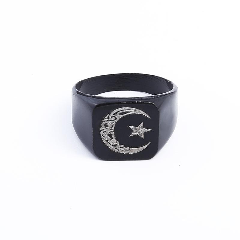 Stylish and Simple Glossy Men's Ring with Popular Elements