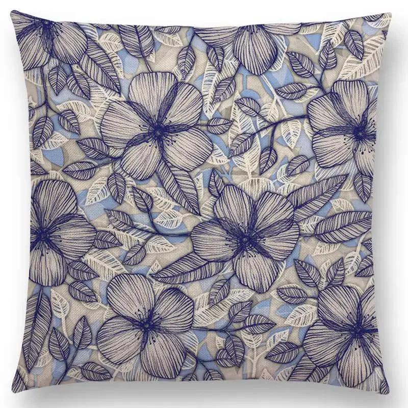 

Nordic Throw Pillow Case Spring Leaves Print Cushion Cover Home decor / Pillow Covers for Sofa Cushion Covers Hogar 66x66cm