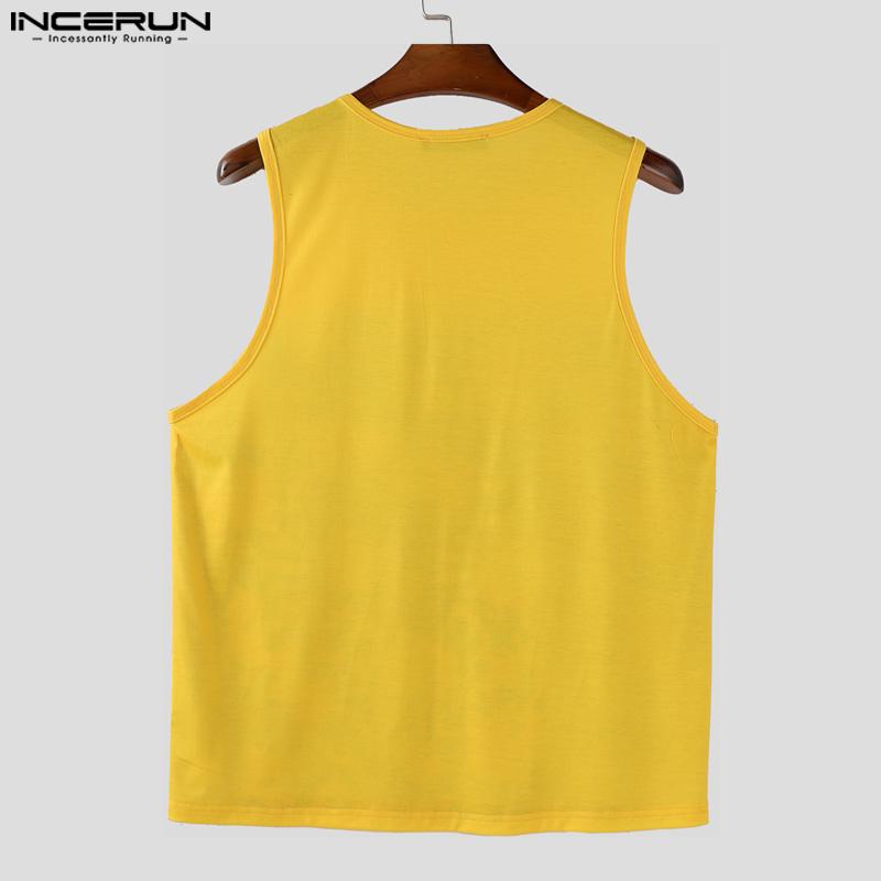 INCERUN Men Sleeveless Floral Print Casual Loose Tank Tops