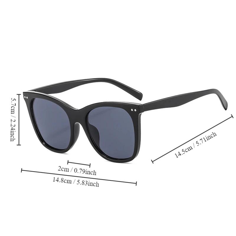 Fashion Oversized Cat Eye Sunglasses Women Brand Designer Retro Sun Glasses Female Vintage Square Frame Mirror
