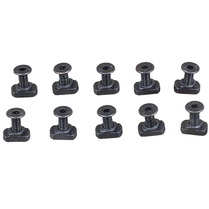 10Pcs M4X10/12Mm M-Lok Screw And Nut Rails T-Nut Screw Replacement Set For Mlok Handguard Rail Sections Hunting Accessories