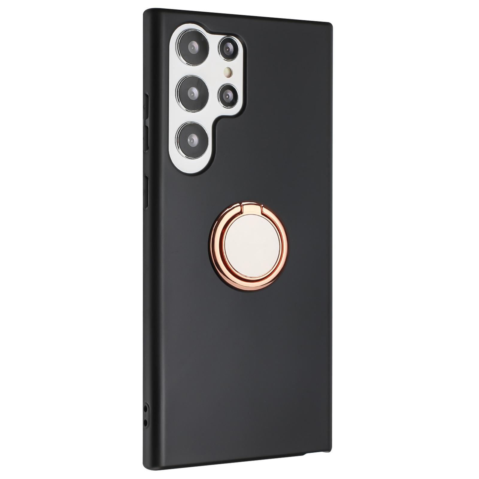 

For Samsung Galaxy S25 Ultra Matte Case Ring Kickstand Soft TPU Phone Cover C