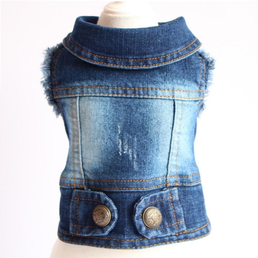 Pet Dog Clothes Denim Jacket Small Dog Vintage Spring Autumn Winter