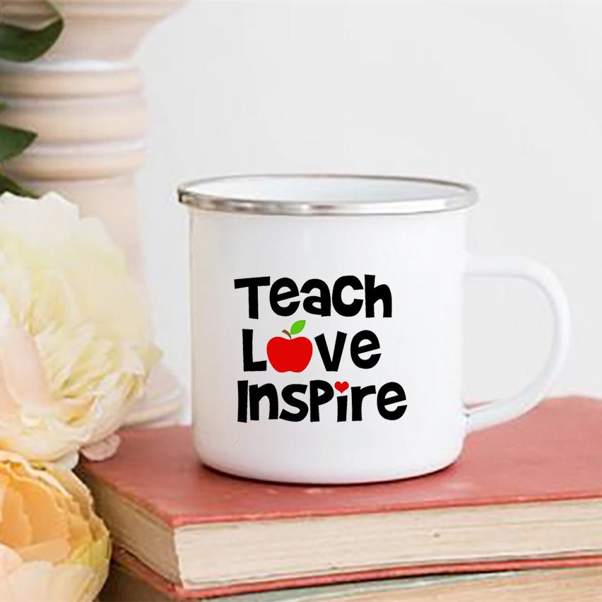 Unterrichten Es Eine Herzensangelegenheit Druck Tassen Freunde Touristentasse Kaffeetasse Edelstahlbecher Niedlich Ungewöhnlich Teetasse Personalisiertes Geschenk