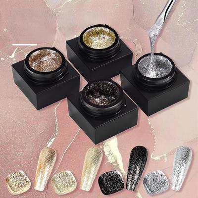 Shimmer Nail Polish Gel Painted Nail Gel Glitter UV Nail Art Gel DIY Manicure Nail Art Design