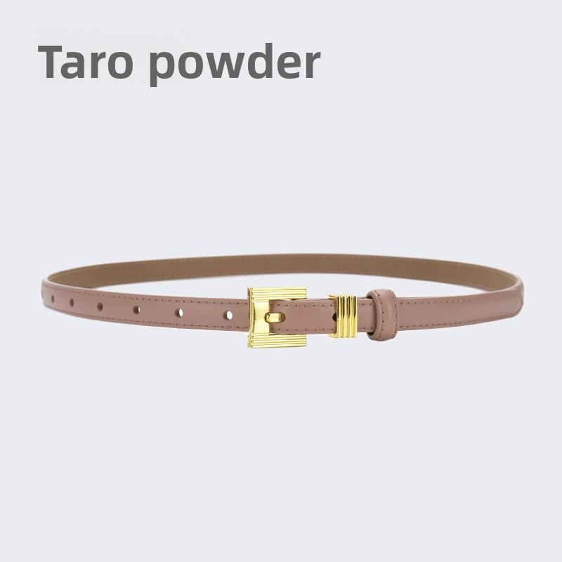 

Meimeier Women s belt - pin buckle leather belt - genuine cowhide versatile minimalist belt for jeans, suits, skirts, and pants 105cm