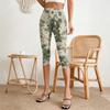 Women's Elastic Waist Casual Capri Pants Slim Fit Open Side Slit Cropped Trousers Stretch Fabric Lightweight Design