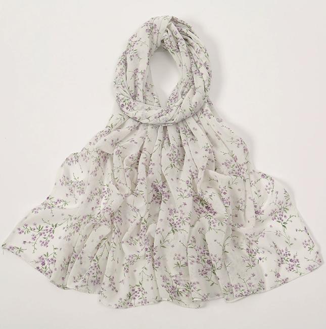 Korean Style Luxury Women Spring And Summer Metallic Daisy Flower Long Scarves Pashmina Female Shawl Hijab