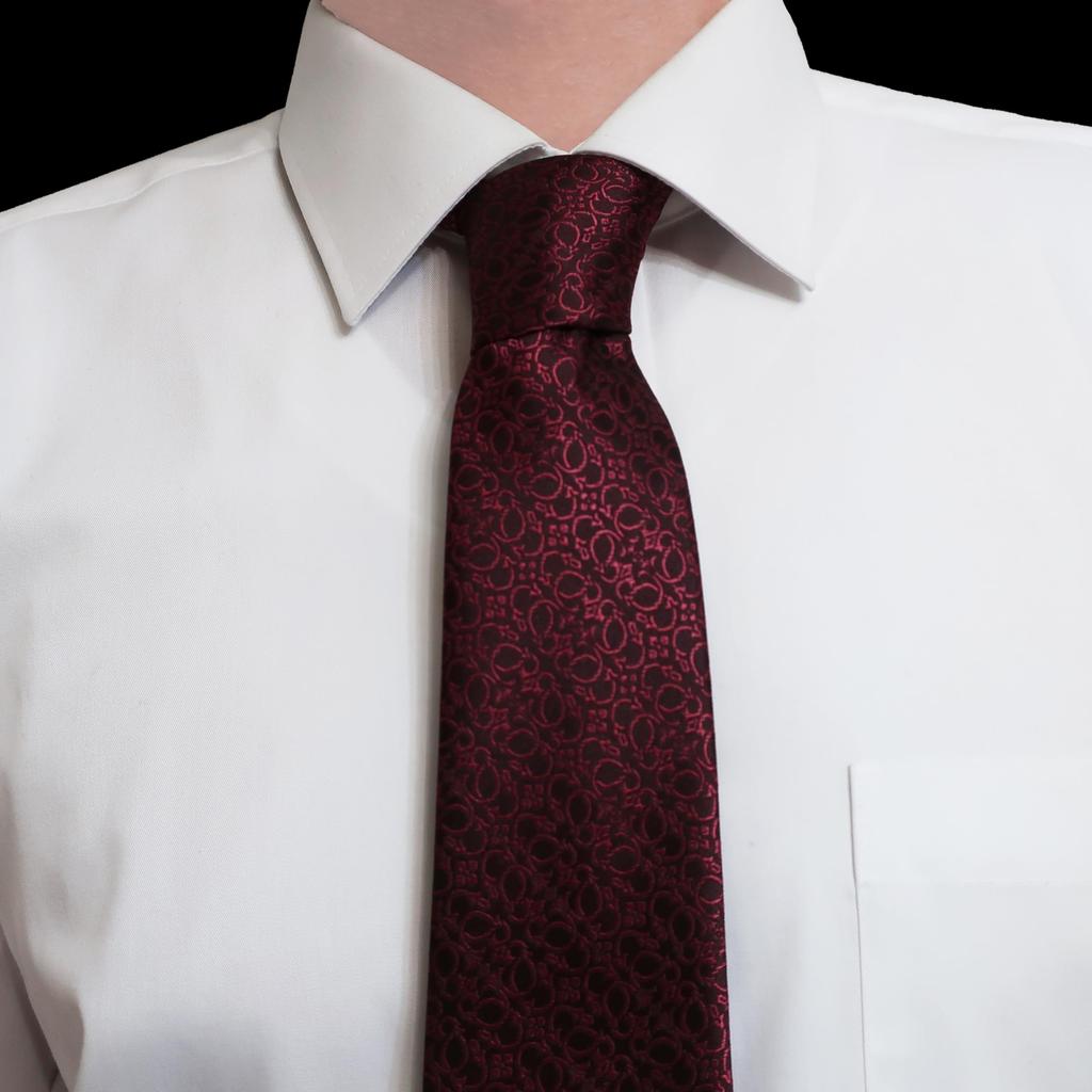 Family crest necktie (wine)