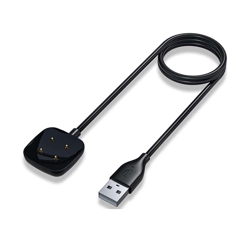 

USB-штекер Зарядная станция Для Fitbit Versa 4/Versa 3/Sense 2 1 Магнитный кабель для зарядки Для Fitbit Versa 4 3/Sense 2 1 Зарядное устройство чёрный