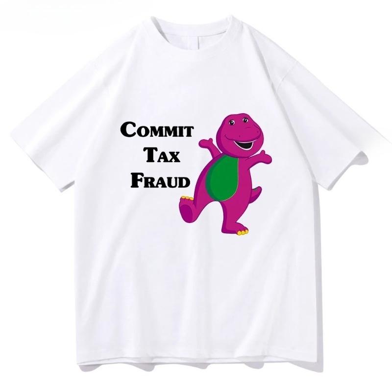 Women Short-Sleeve Printed TShirt Tax Fraud Theme Rugged Outdoor Series Cotton Universal Print Creative TShirt Spring/Summer Top