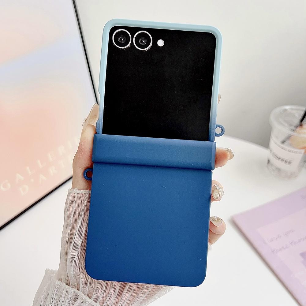 Matte Farbkollisionshülle für Samsung Galaxy Z Flip 7 6  4 3 Zflip flip7 Gradient Zweifarbig Hart Stoßfest Abdeckung