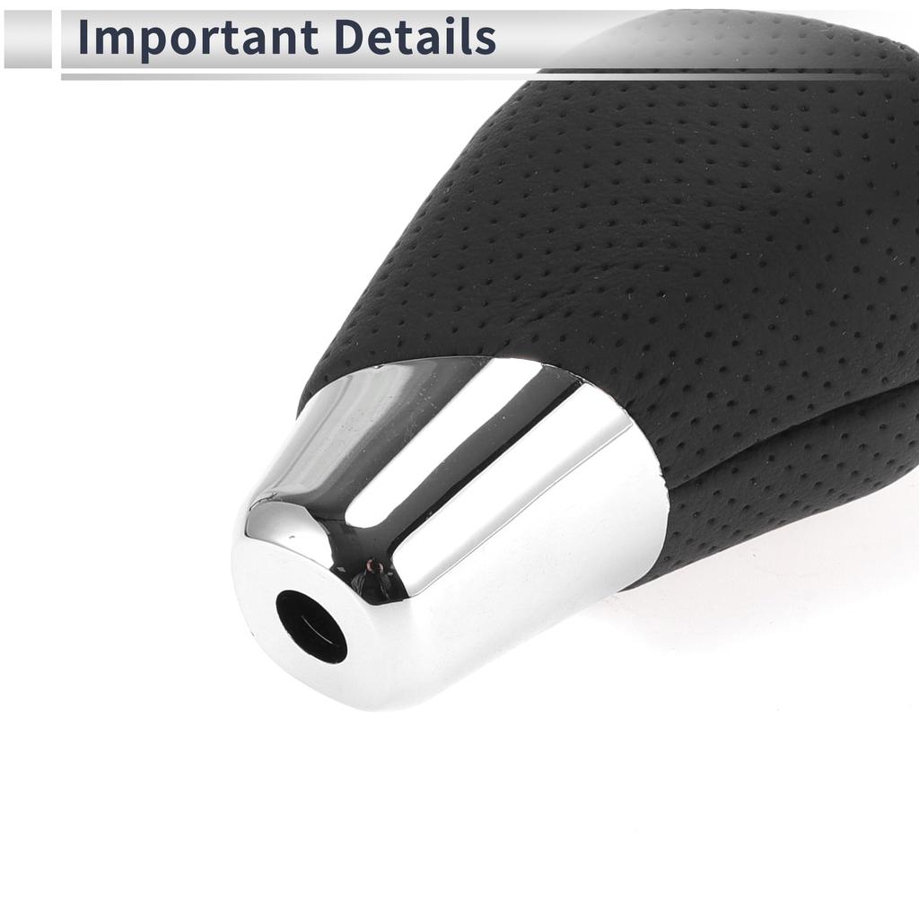 RATCHROLL Automatischer Schalthebelknauf für Toyota Alphard Serie 200 Kunststoff Kunstleder Automobilgetriebe Schalthebel Schwarz Silberton